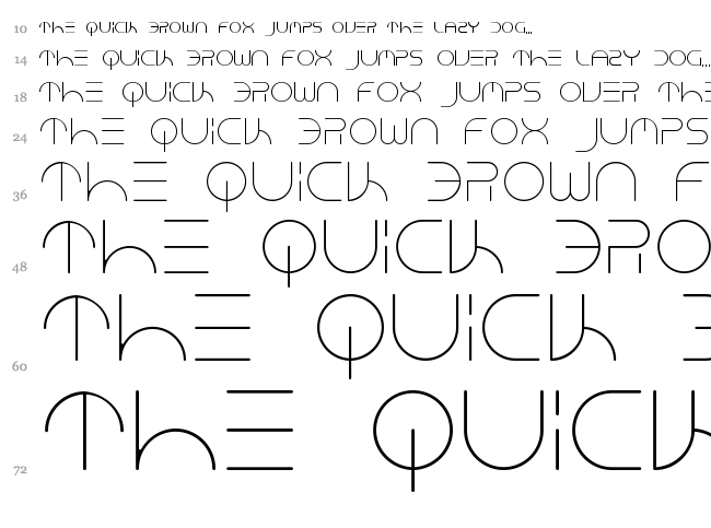 Neon Club Music font waterfall
